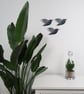 Starling wall art, set of 3 birds, garden bird wall hanging, bird lover gift. - Image 3