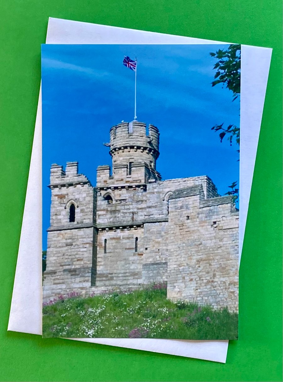 Lincoln Castle Main Tower - Photographic Print Greetings Card