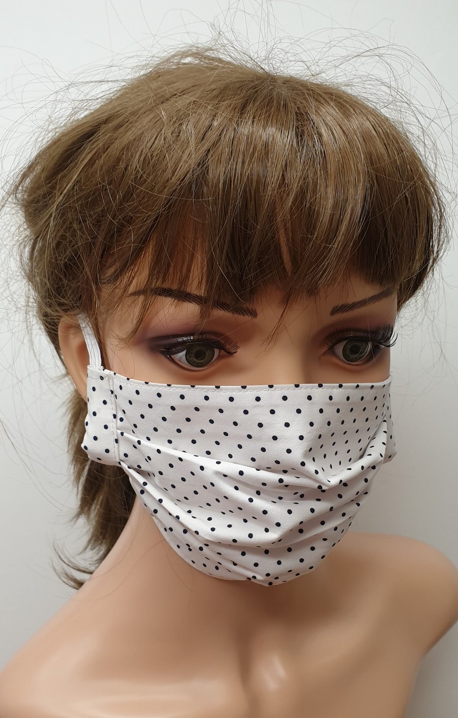 Women dotted face mask reusable washable face covering