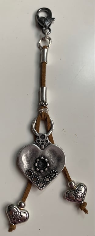 Silver Hearts decorative charm