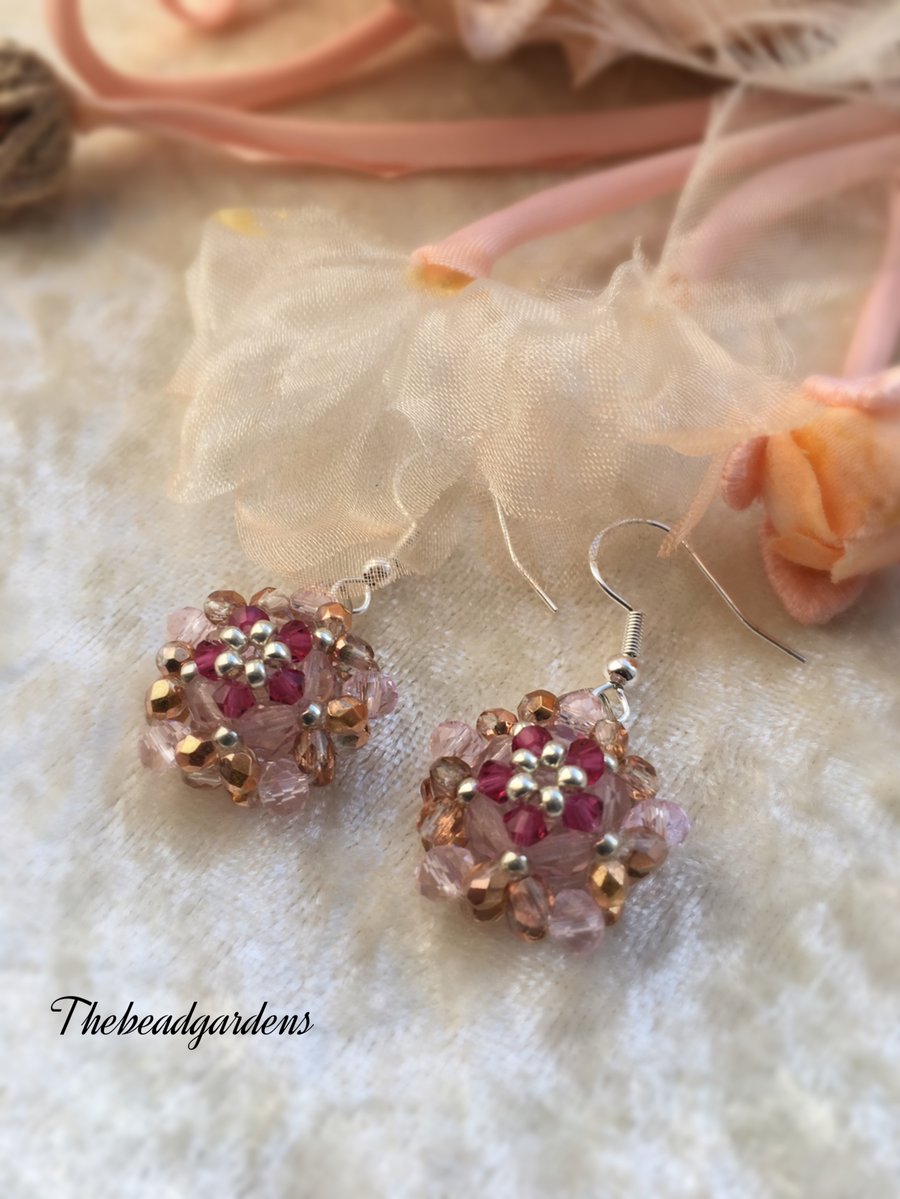 Lovely star flower earrings 