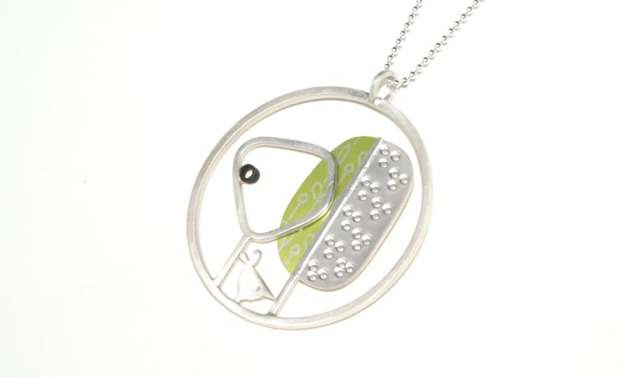 Two trees necklace - sterling silver and aluminium