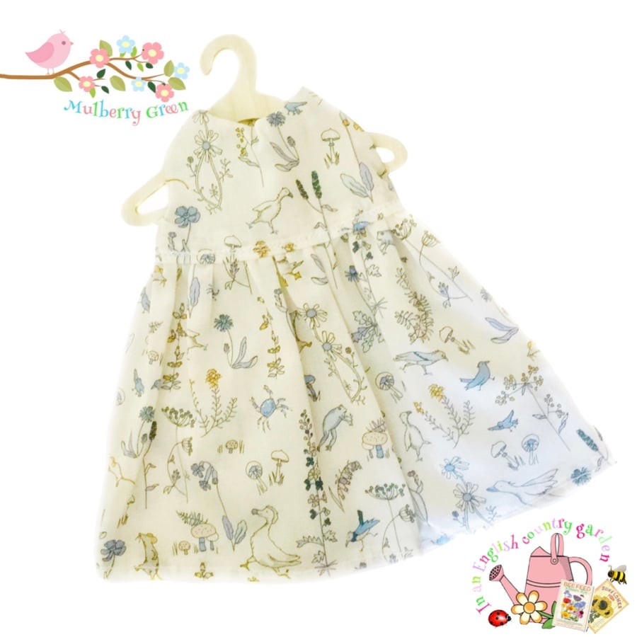 Reserved for Sue - Liberty Blue and Ivory Dress