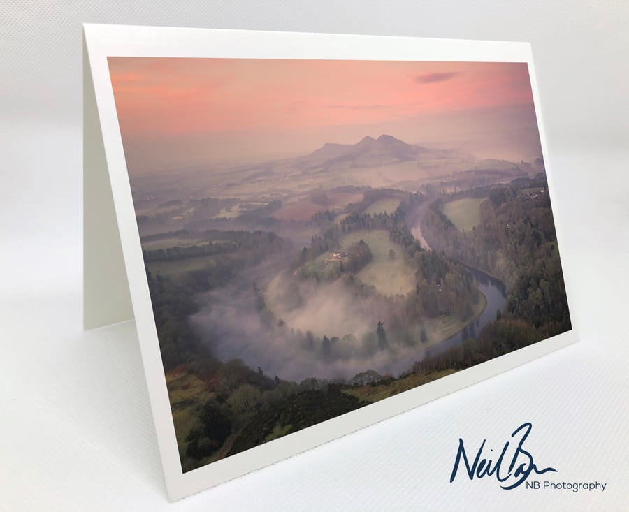 Scott's View River Tweed - Scotland Greeting Card by Neil Barr