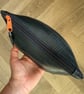 Unlined Inner Tube Bag - Orange Zip and Texture on One Side