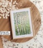 Birch Woodland original artwork, small landscape drawing - Image 2
