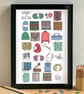 Sewing Alphabet Art Print
