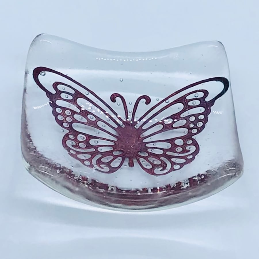 Fused Glass Trinket Dish - Butterfly