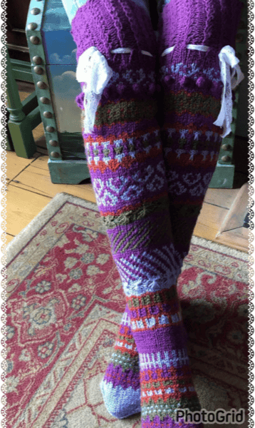 Over the knee Fairisle socks