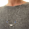 Sterling silver abstract face necklace, quirky jewellery, unique gifts