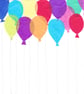 Bright Balloons Blank or Birthday or Celebration Card - Image 2