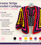 Children's Crochet Granny Stripe Cardigan