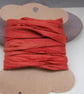 4m Dark Madder Orange Hand Dyed Natural Dye Sari Silk Ribbon - Image 1