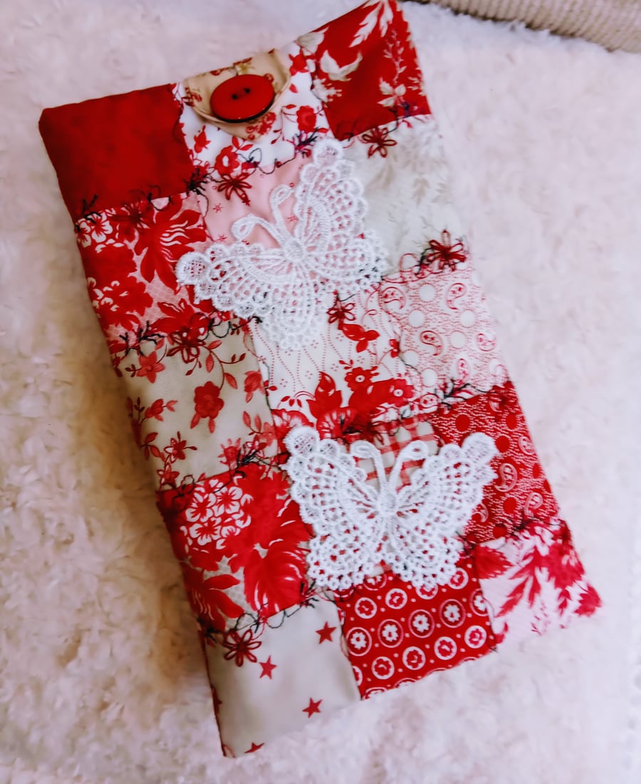 Shabby Chic patchwork embellished KINDLE CASE