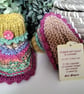 Baby Girl's Hand Knitted Designer Booties 0-3 months size  - Image 2