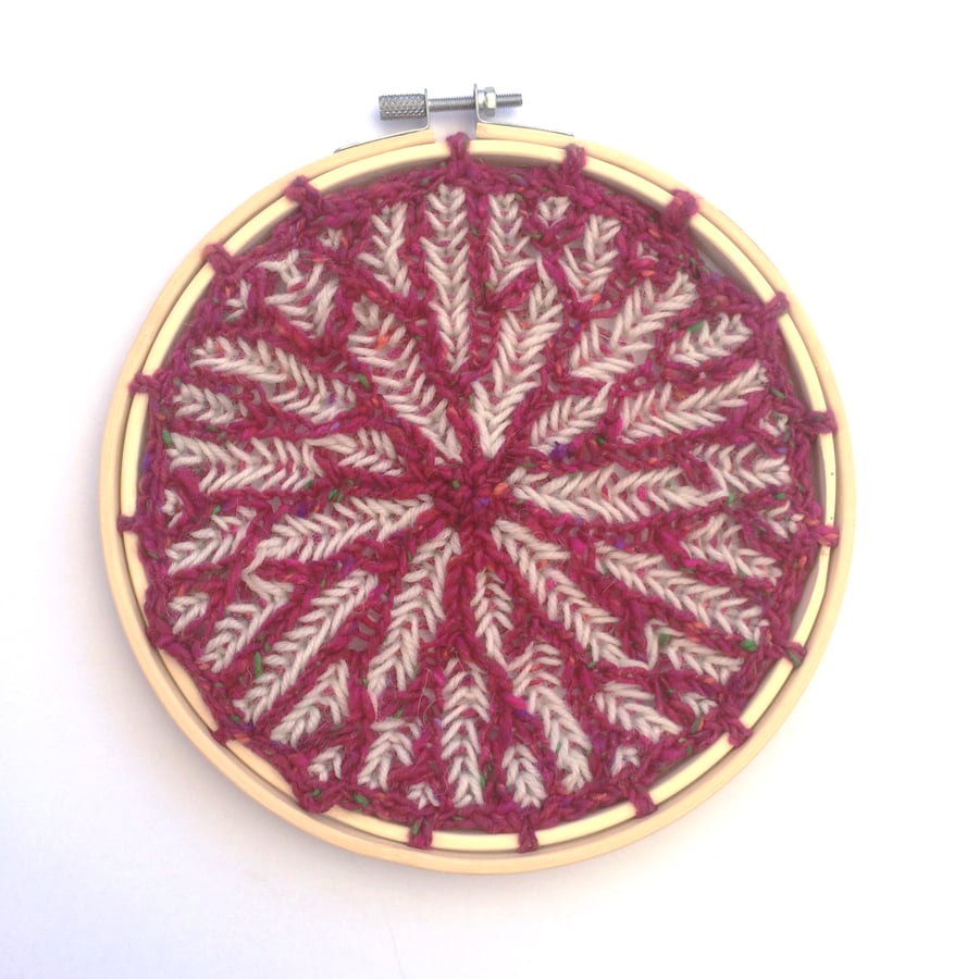 Pink Hanging Wall Art - 7 inch flower