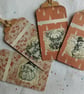 Set of 4 Vintage Inspired Kraft Christmas Gift Tags