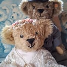 Ethel and Albert  Tie the Knot  Hand-sewn mohair teddy bears
