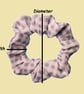 Small Scrunchie, White Dots on Lilac  - Image 3