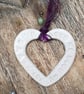 Loveheart hanger, ceramic lovehearts, gift idea, home decor, pottery - Image 1