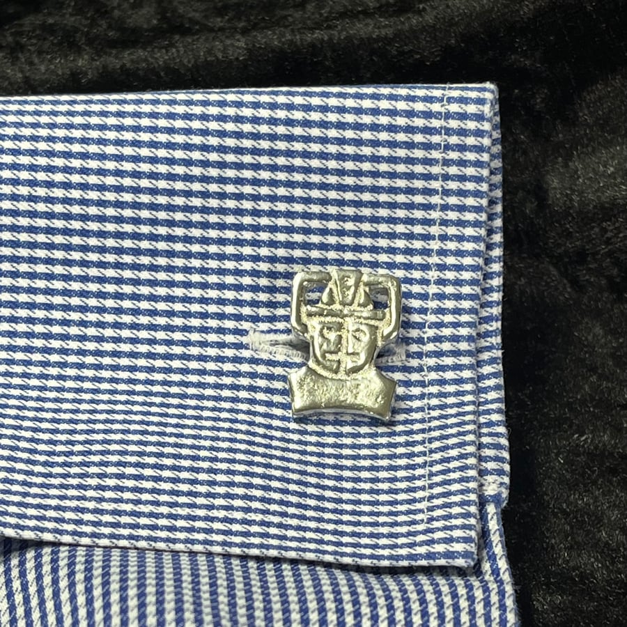 Cyber cufflinks Hand cast in pewter 