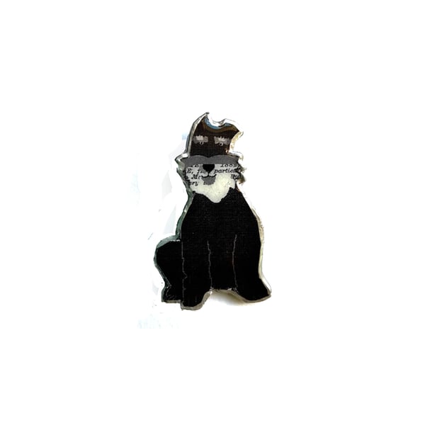 Whimsical Resin Schnauzer Brooch unisex by EllyMental