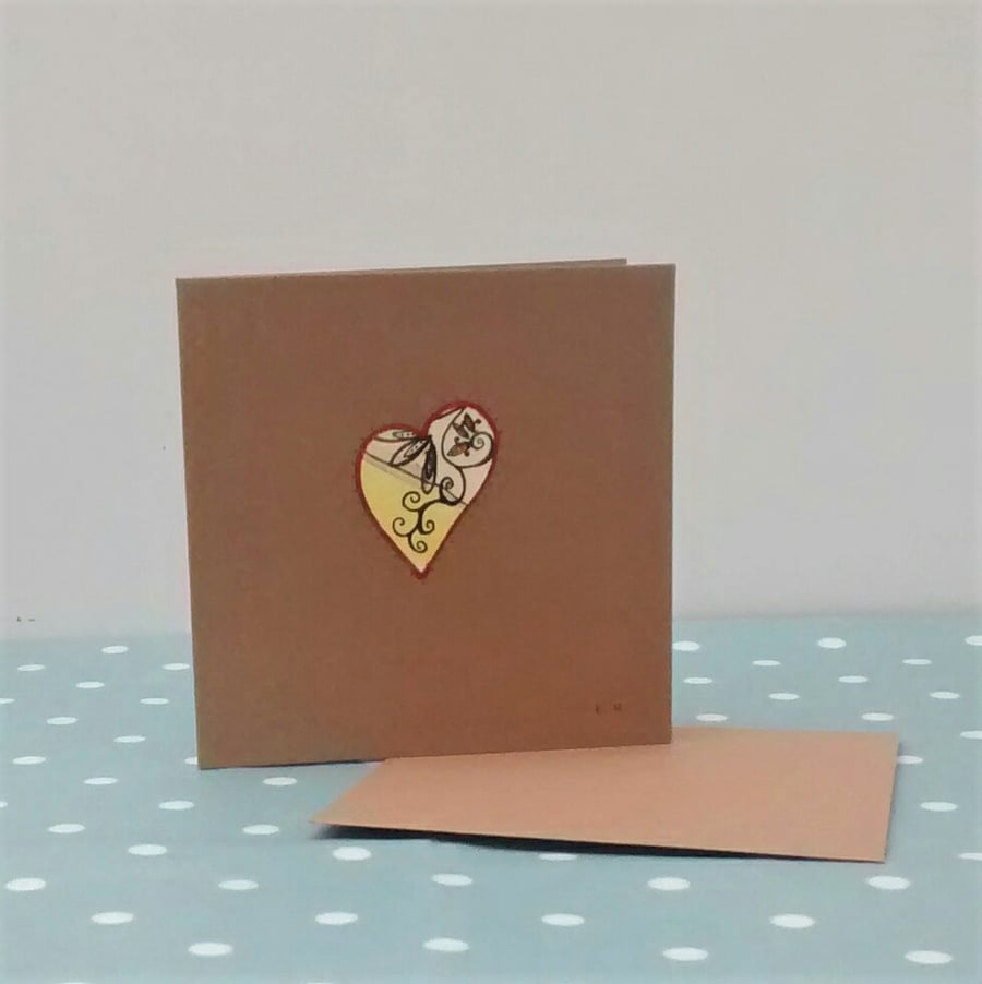 Anniversary Card, Heart Card