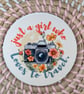 Travel Themed Coaster Set – Set of 4 Round Wooden Coasters – Wanderlust Gift - Image 5