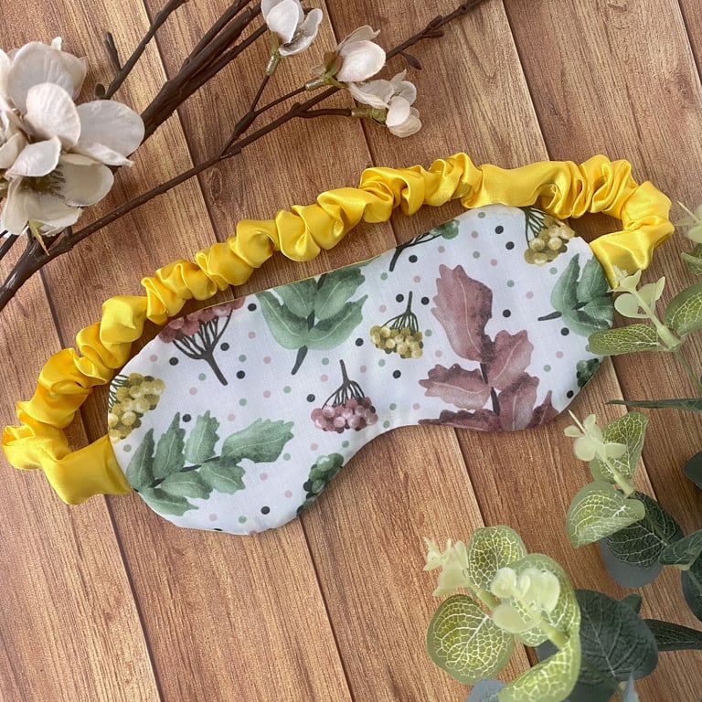 Pretty Foliage Sleepmask Eye Mask for Sleep, cosy, night time gift, gift ideas f