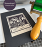 Lino Print - "Small Snowdrops" - Image 1