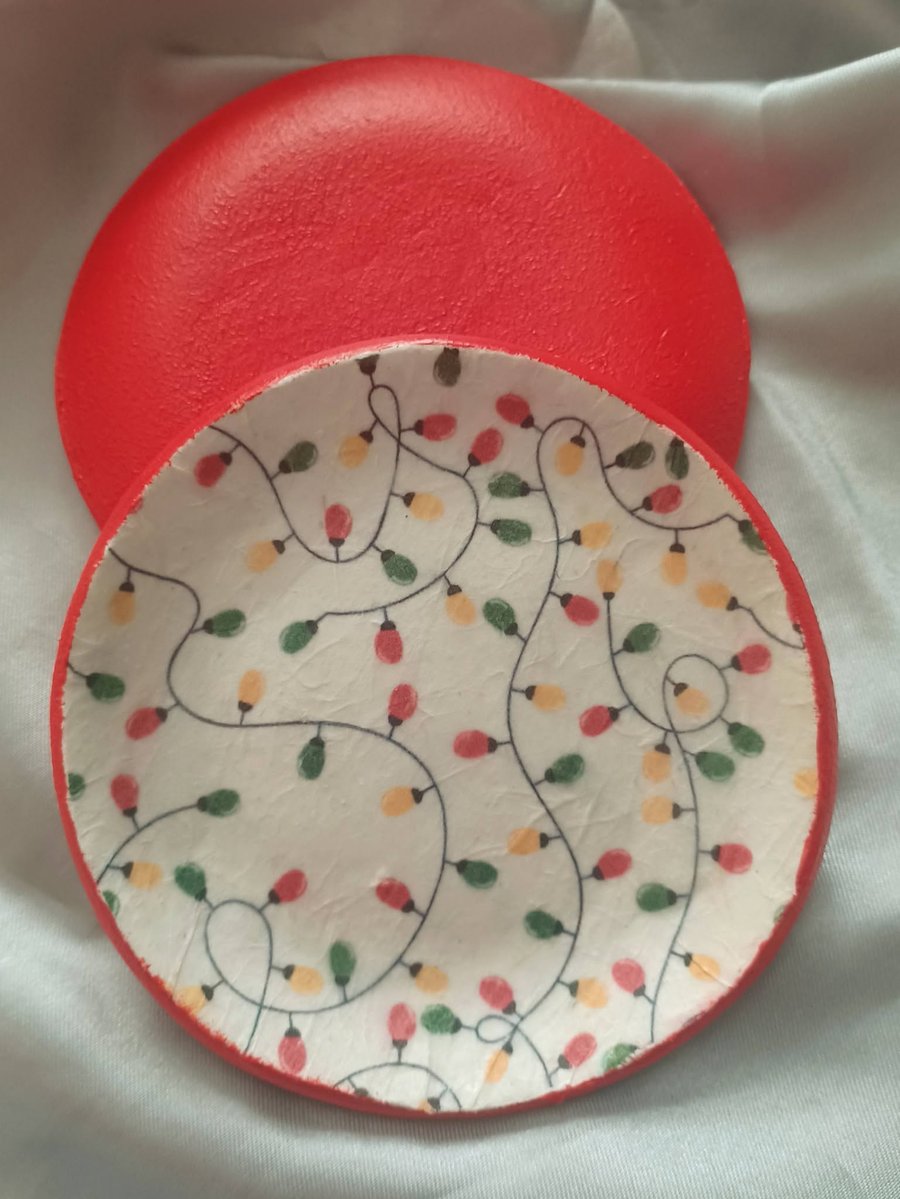 Christmas Lights Trinket Dish
