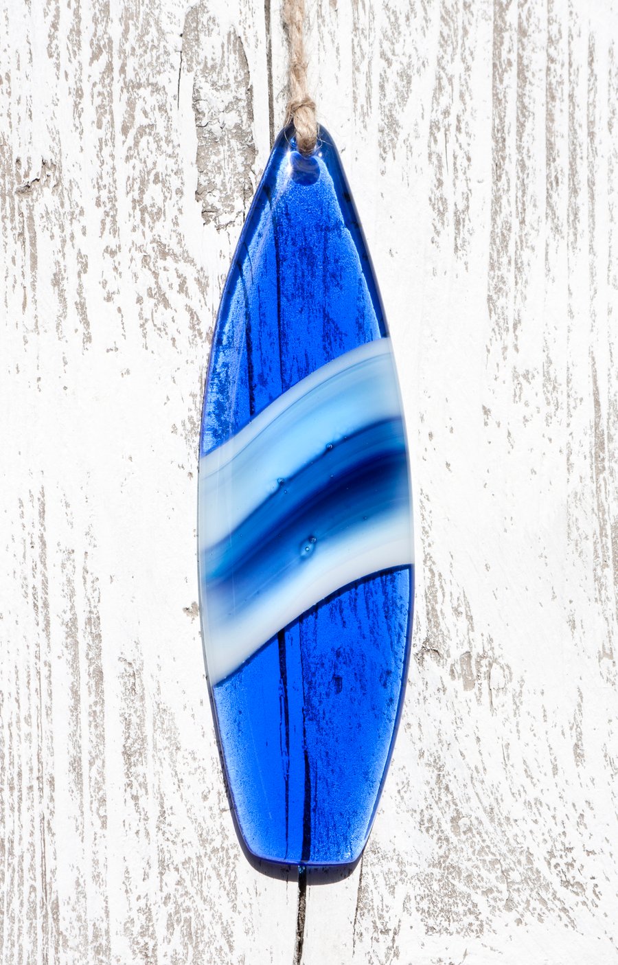 Fused Glass Surfboard - Blue