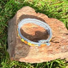 denim and crystal cuff