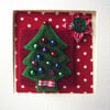 Christmas Tree Fabric Greeting Card