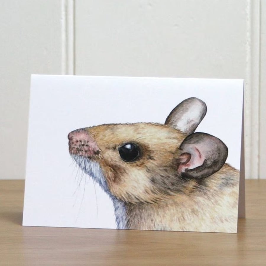 Greetings card - Woodmouse - 4 x 5.75 inches (10.5 x 14.8cm)