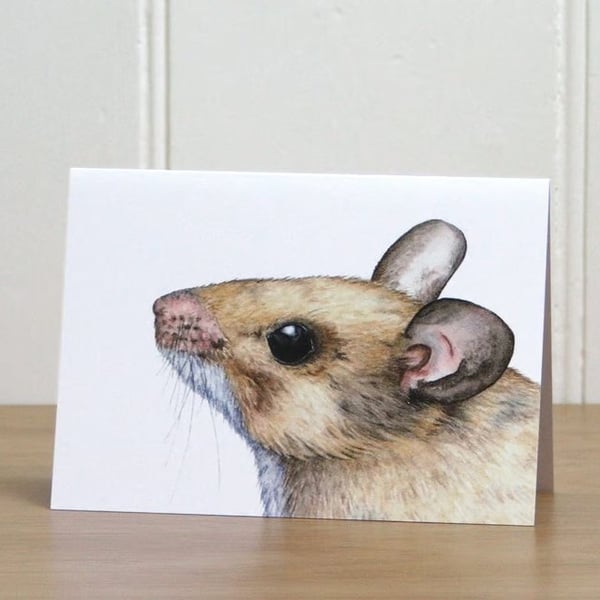 Greetings card - Woodmouse - 4 x 5.75 inches (10.5 x 14.8cm)