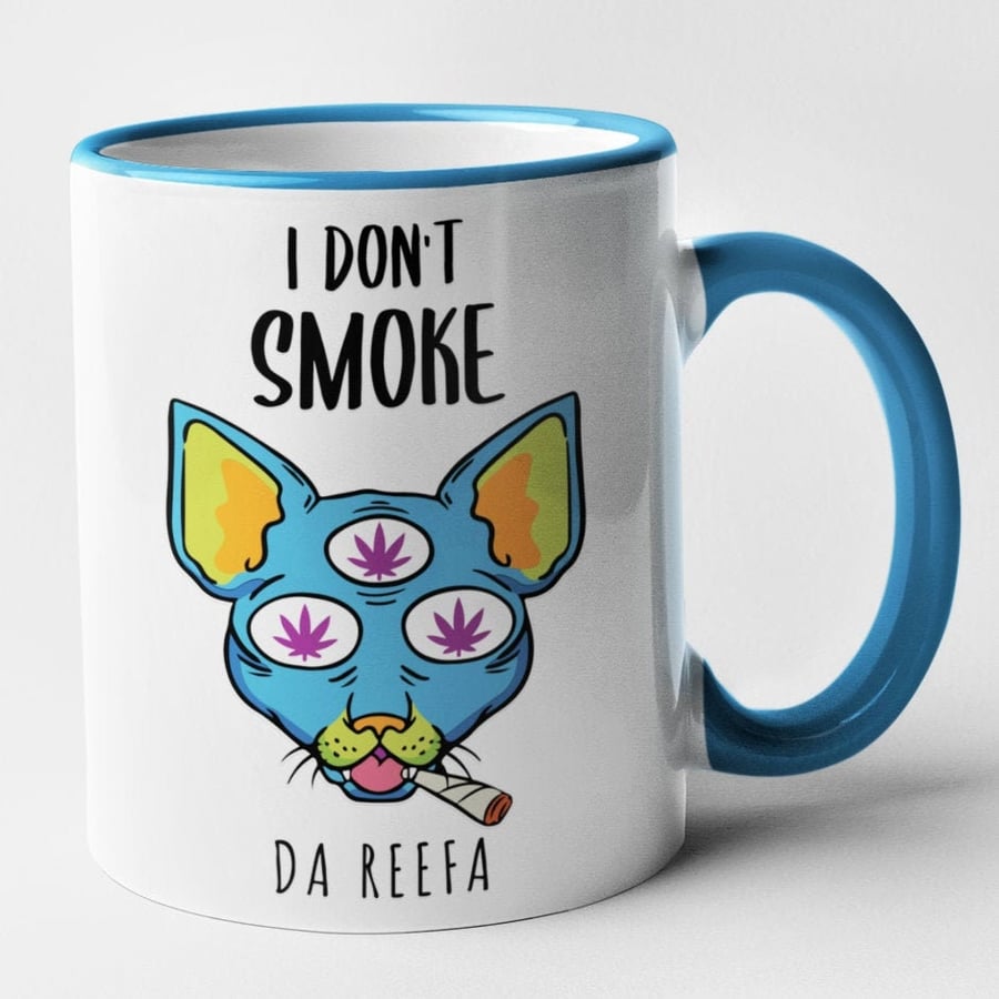 I Don't Smoke Da Reefa Cannabis Mug 420 Weed Trippy Mug Adult Humour Stoner