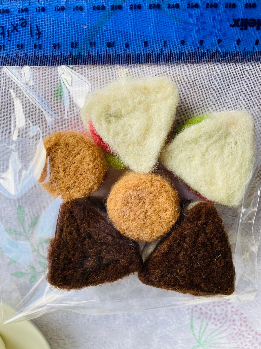 Needle felted afternoon tea selection pack