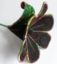 Flower Black Textile Art Flower - Image 3