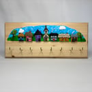 Large 'Country Village' key hook