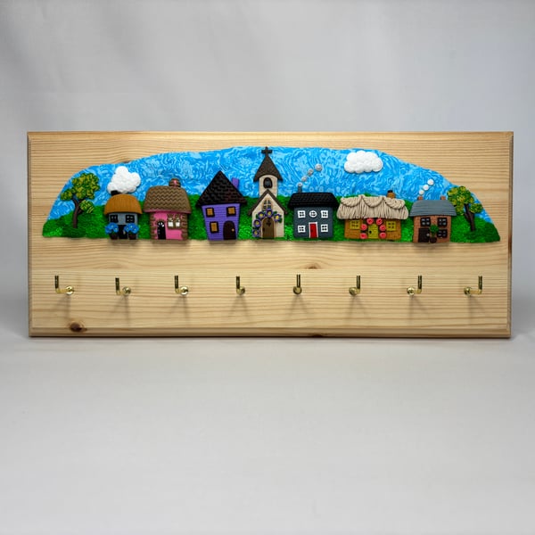Large 'Country Village' key hook