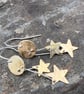 Brass Star Dangle Earrings - Image 4