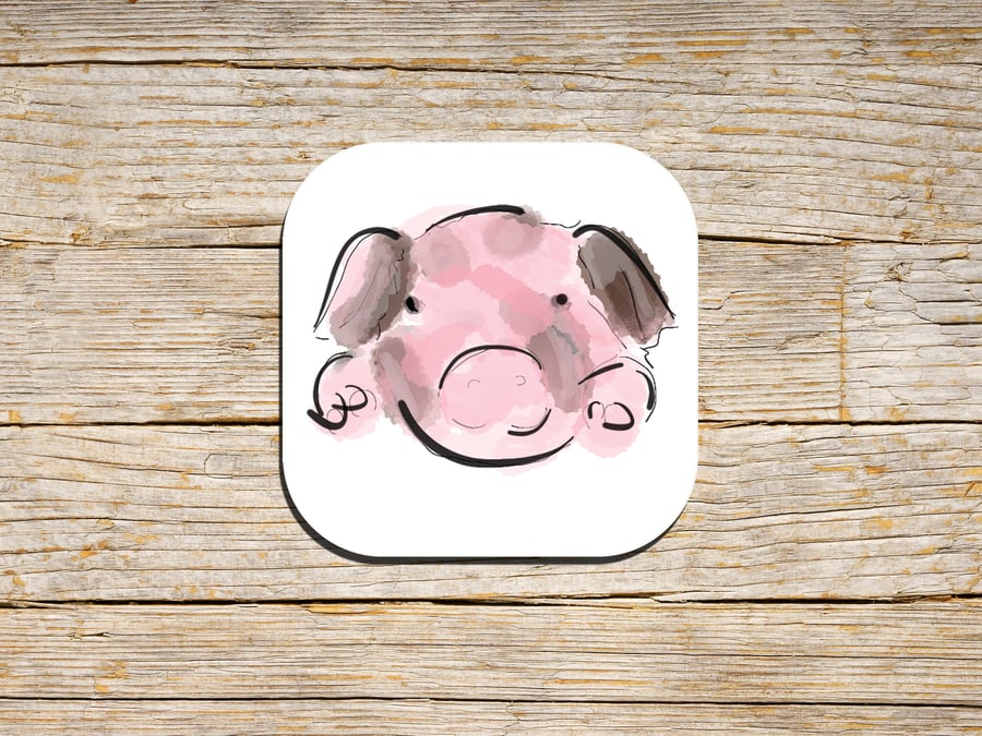 Pig Coaster, Piggy Coaster, Pigs, Piglet, Gloucester Old Spot, Farmyard Animal,