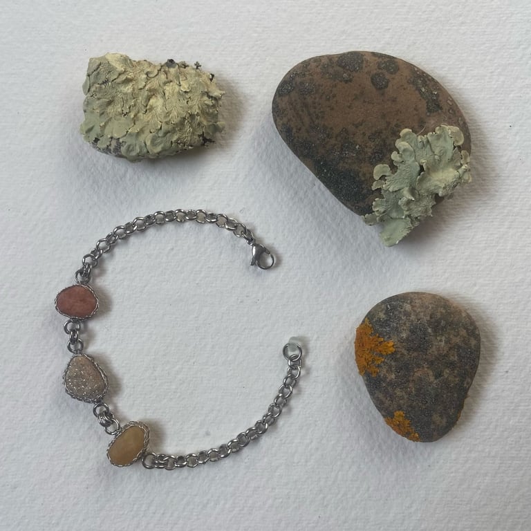 Mica Schist and Quartz Bracelet