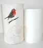 Toilet Roll Holder Orange 2 Loo Rolls Storage Basket Bathroom Robin Birds Tidy