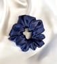 Blue Gold Scrunchie - Hair Accessories - Big Satin Scrunchie - Solid Colour Tie