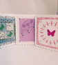 Any Occasion Cards, Set of 3, Embroidered and with Beads