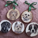 Personalised Pet Portrait tree decoration