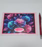 Cousin Birthday Card - Luxury Neon Rose Floral Birthday Card for Cousin - Image 10