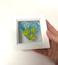 Floral fused glass heart picture ( SALE) 